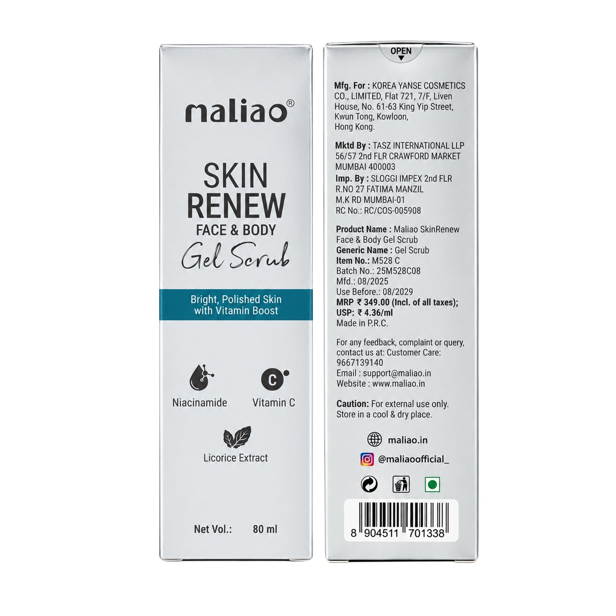 Maliao Skin Renew Face & Body Gel Scrub