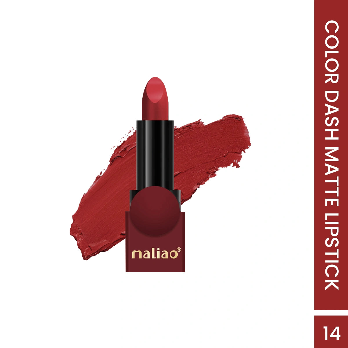 Maliao Color Dash Matte Lipstick - Longwear 24H Power with Silky Matte Finish