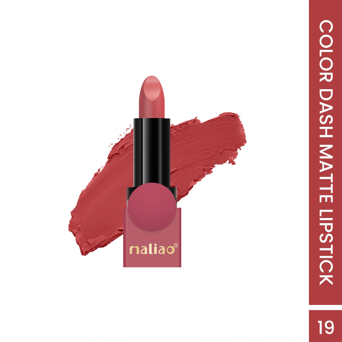 Maliao Color Dash Matte Lipstick - Longwear 24H Power with Silky Matte Finish