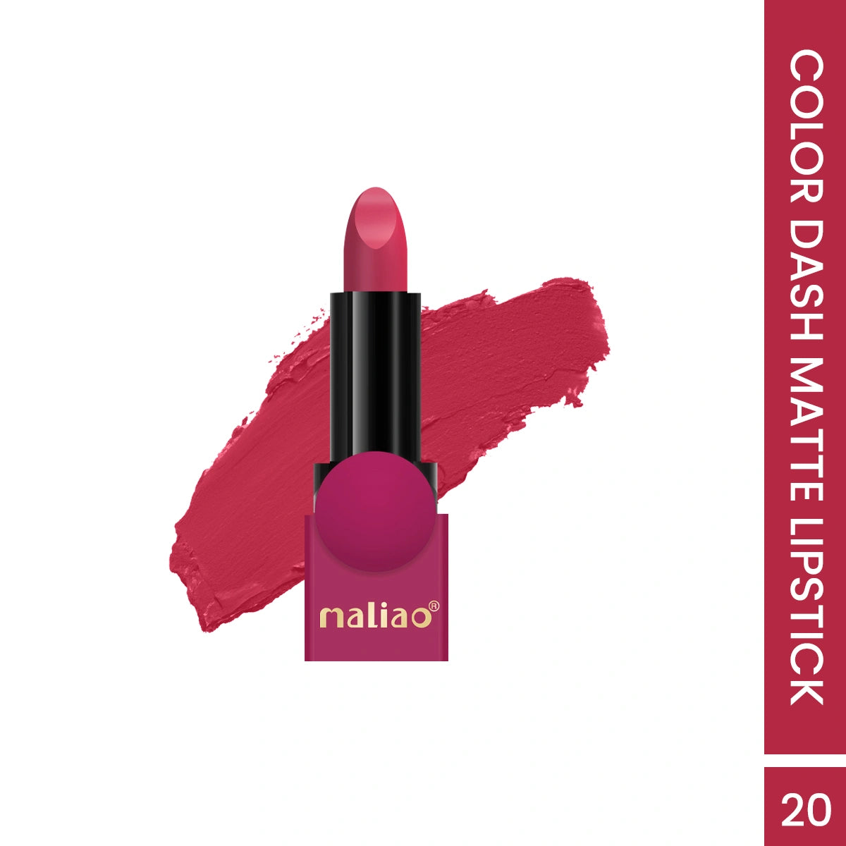 Maliao Color Dash Matte Lipstick - Longwear 24H Power with Silky Matte Finish
