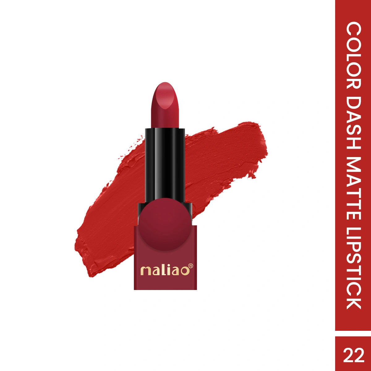 Maliao Color Dash Matte Lipstick - Longwear 24H Power with Silky Matte Finish