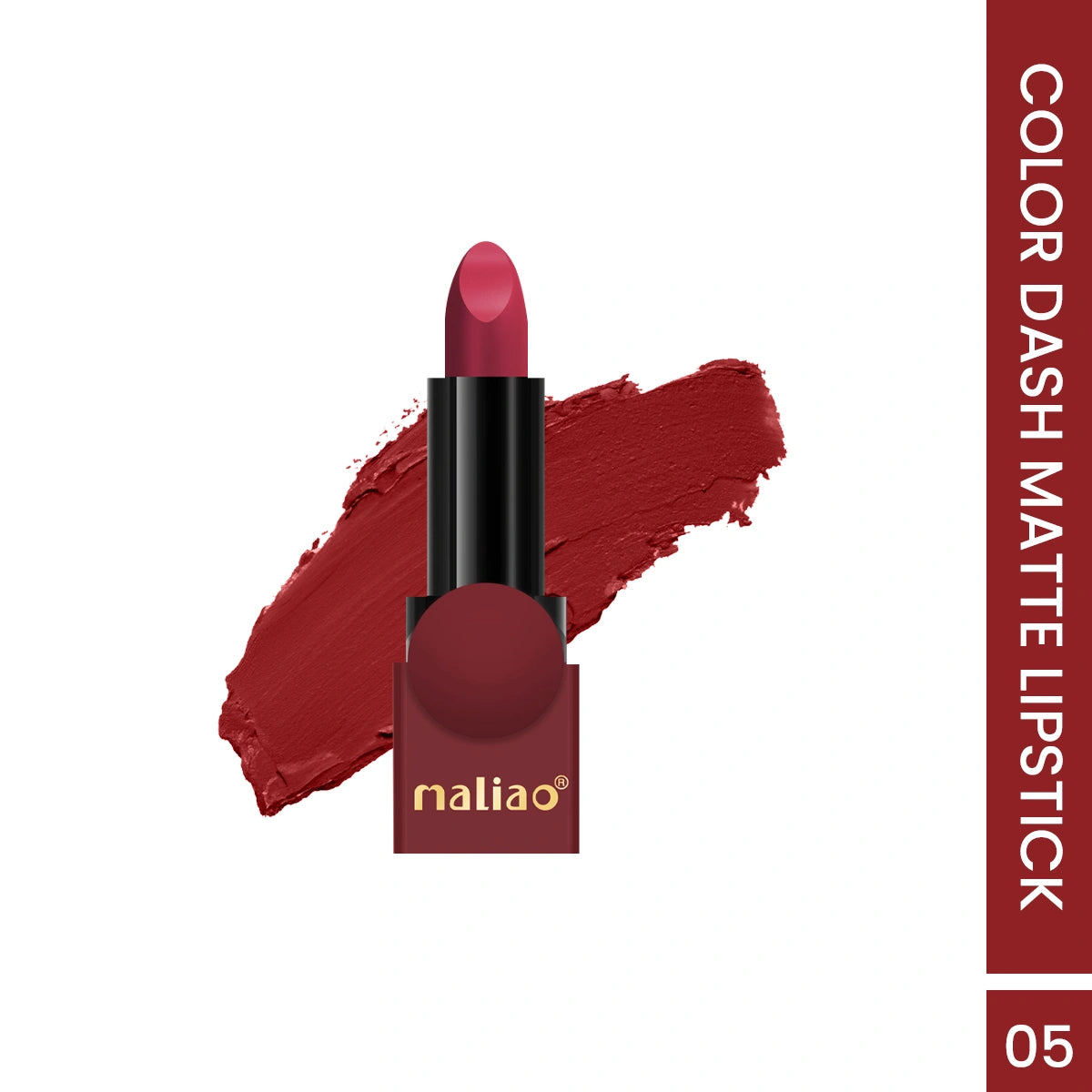 Maliao Color Dash Matte Lipstick - Longwear 24H Power with Silky Matte Finish
