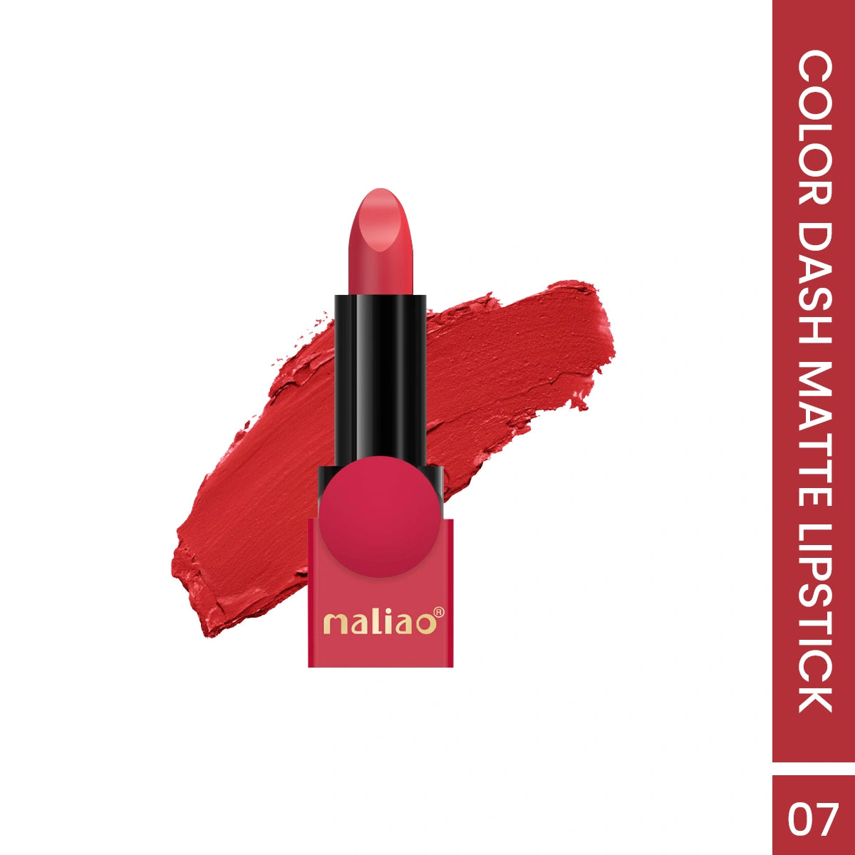 Maliao Color Dash Matte Lipstick - Longwear 24H Power with Silky Matte Finish