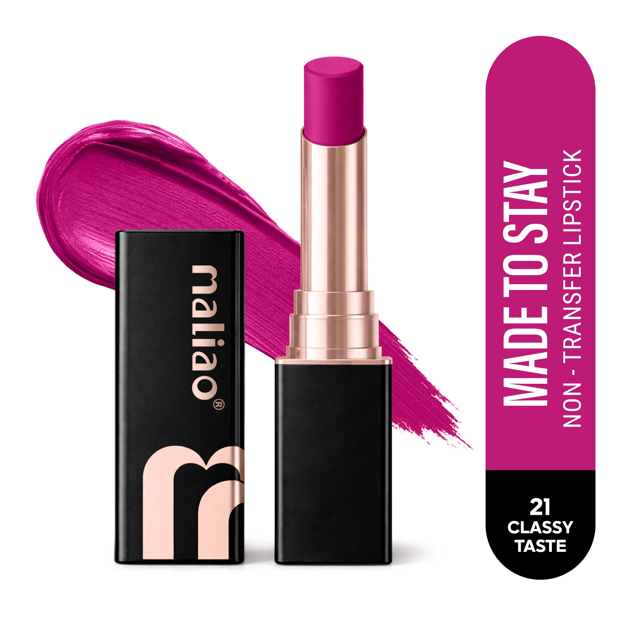 Maliao Super Non-Transfer Lipstick - Long-Lasting Matte Finish, Smudge-Proof Formula