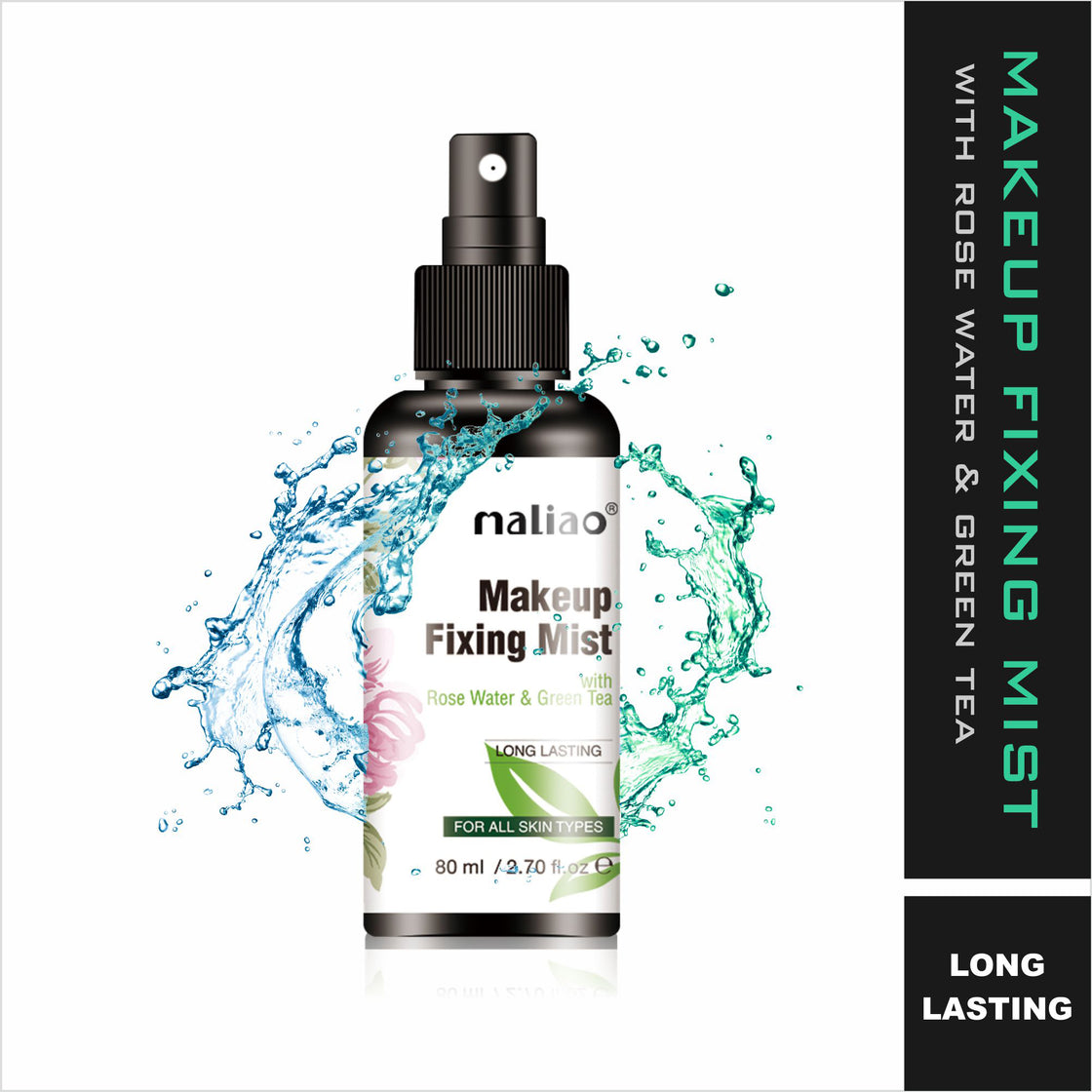 MALIAO Long Lasting Makeup Fixing Mist with Rose Water & Green Tea 80ml Maliao Professional Makeup