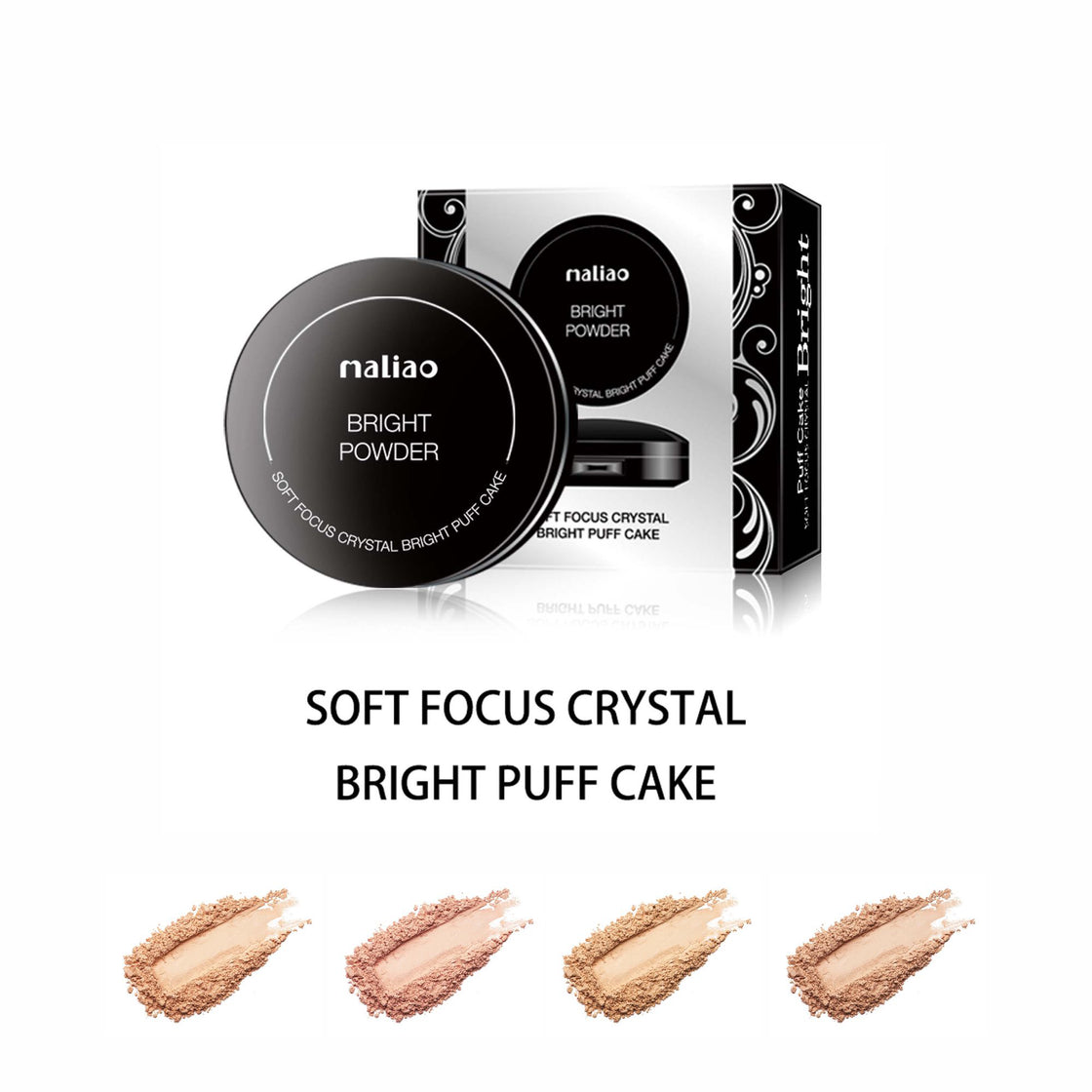 MALIAO Bright Powder Soft Focus Crystal Bright Puff Cake - Illuminate Your Beauty with a Crystal Finish - Maliao Makeup