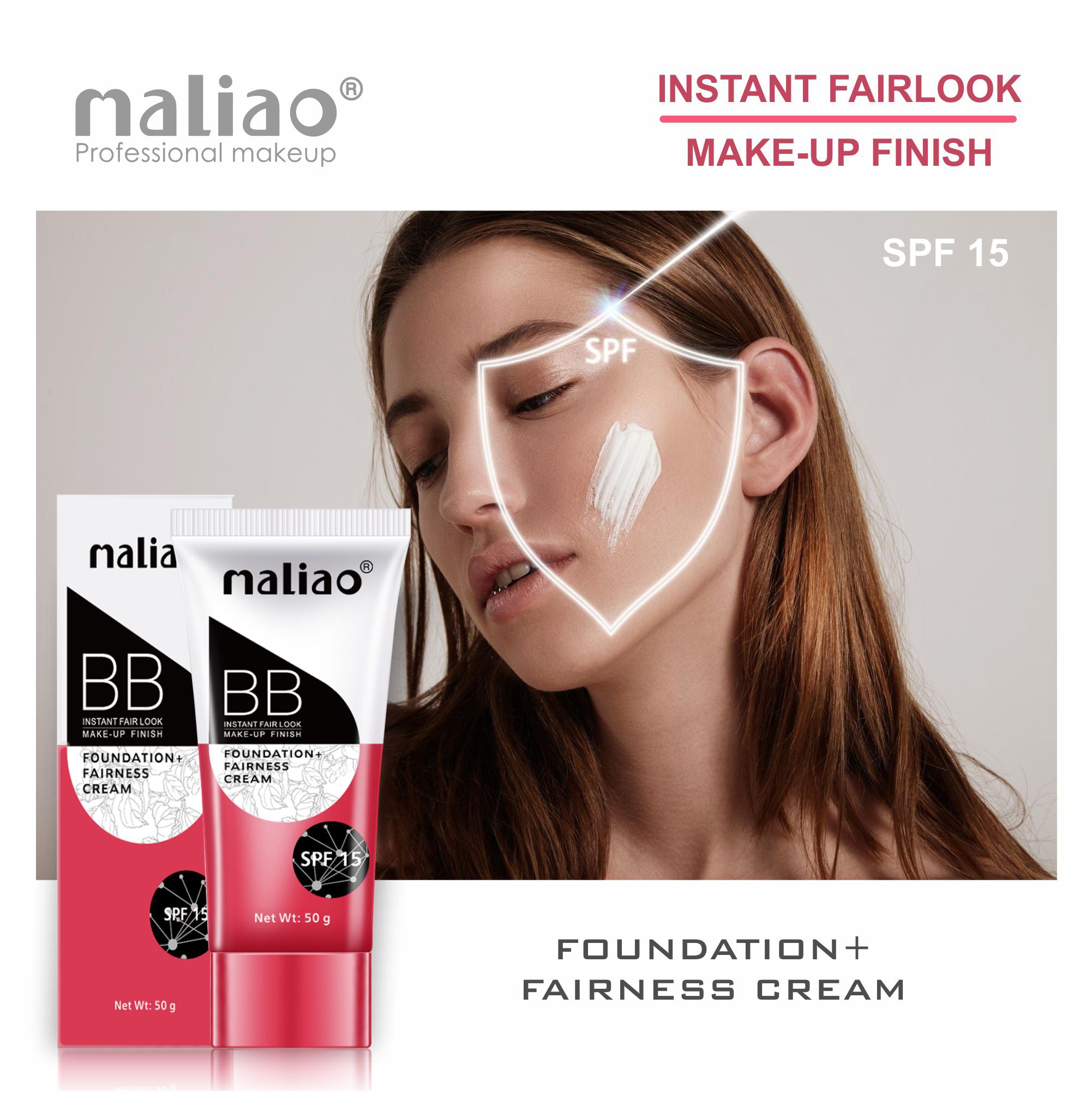 MALIAO BB Foundation + Fairness Cream - Instant Fair Look Maliao Professional Makeup