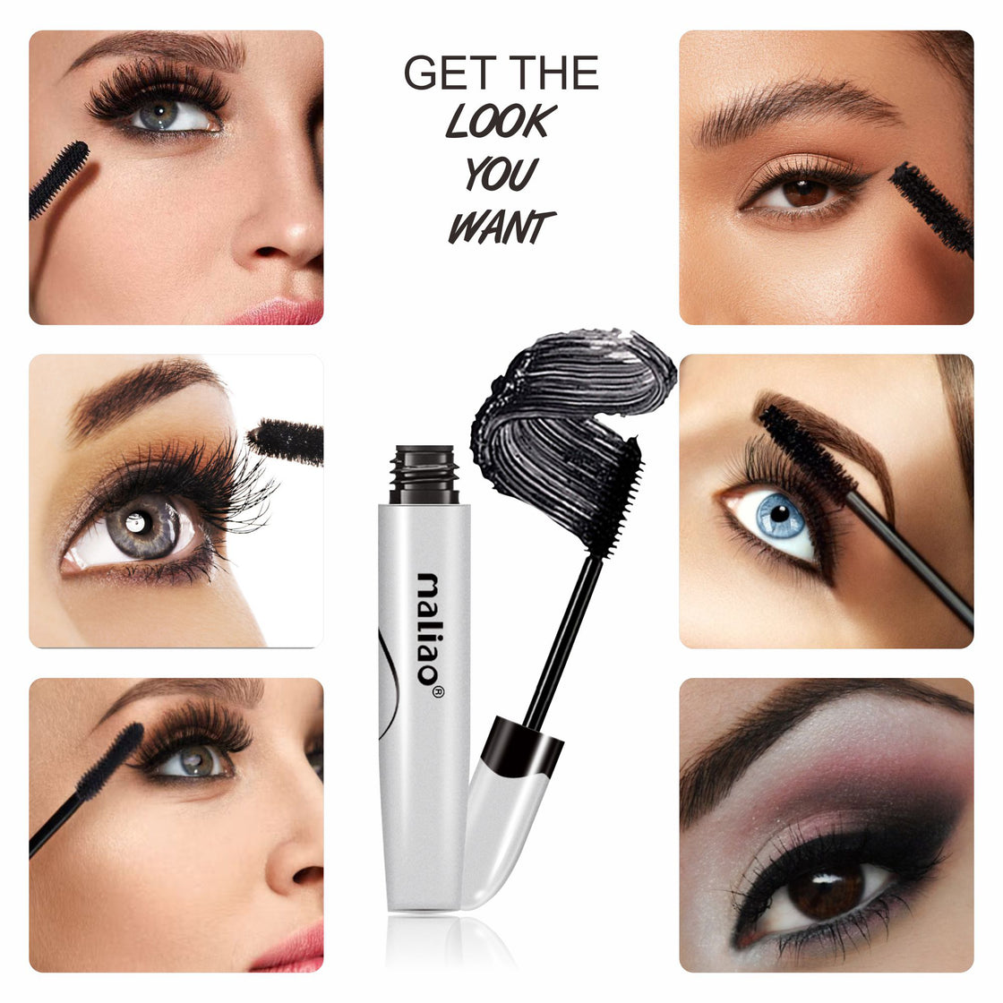 MALIAO Long Lasting Waterproof Curling Mascara - Dramatic Lashes All Day Maliao Professional Makeup