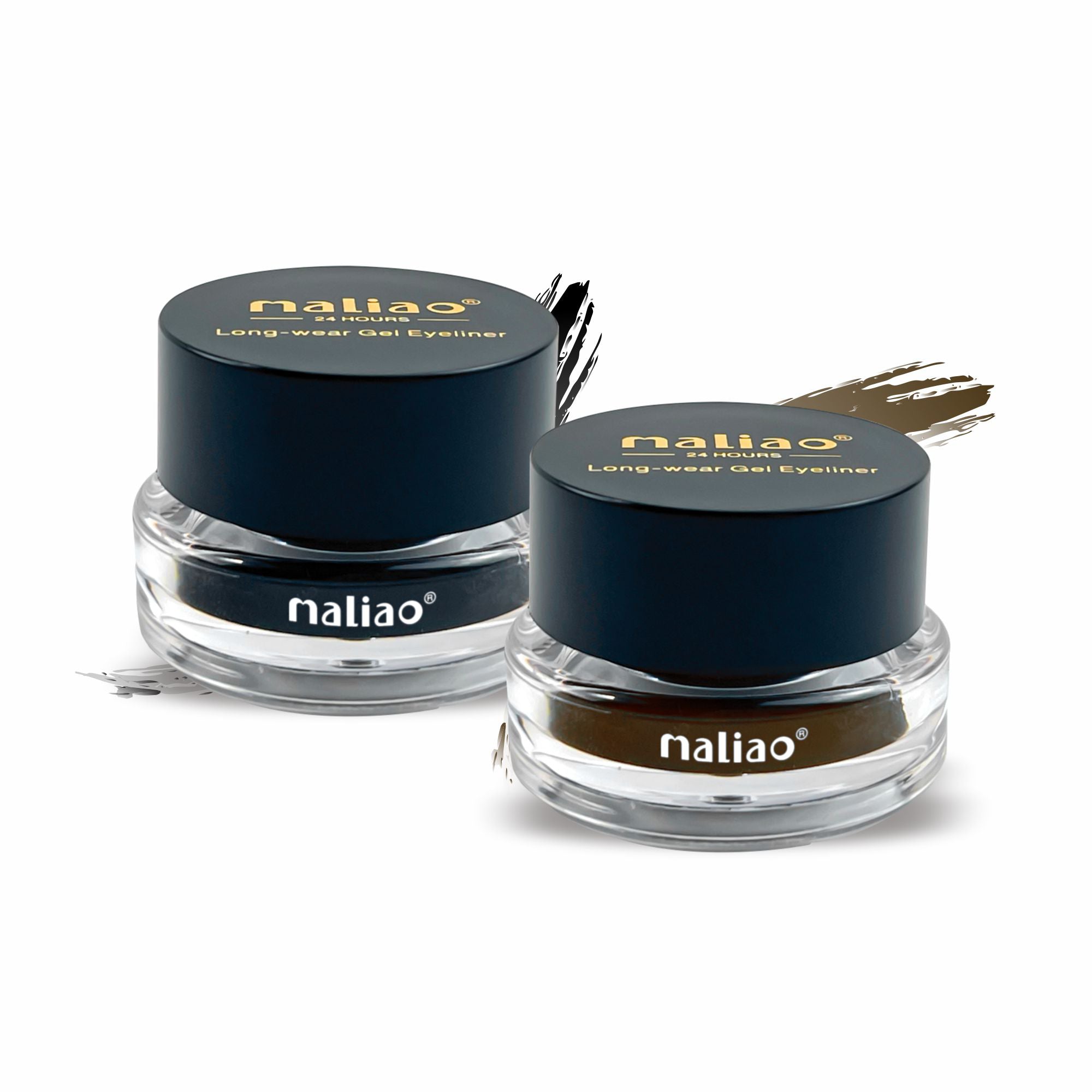 MALIAO 24 Hr Long-Lasting Gel Eye Liner 2 in 1 with Exclusive Eyeliner Brush - Maliao Makeup