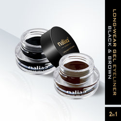 MALIAO 24 Hr Long-Lasting Gel Eye Liner 2 in 1 with Exclusive Eyeliner Brush - Maliao Makeup