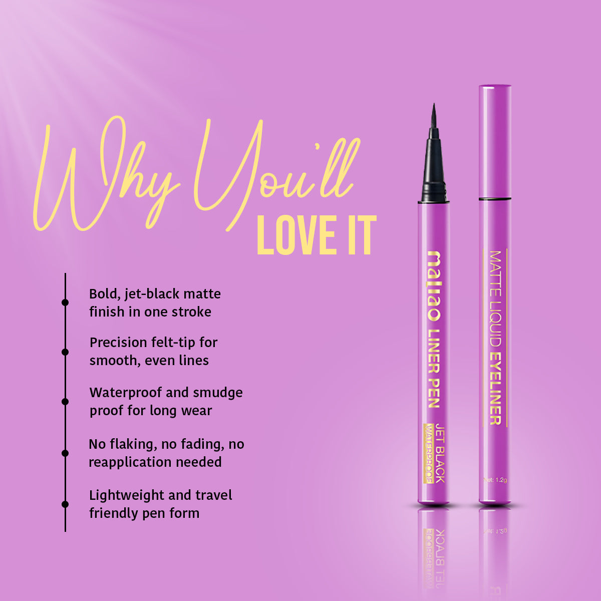 Maliao Liner Pen Matte Liquid Eyeliner Eye