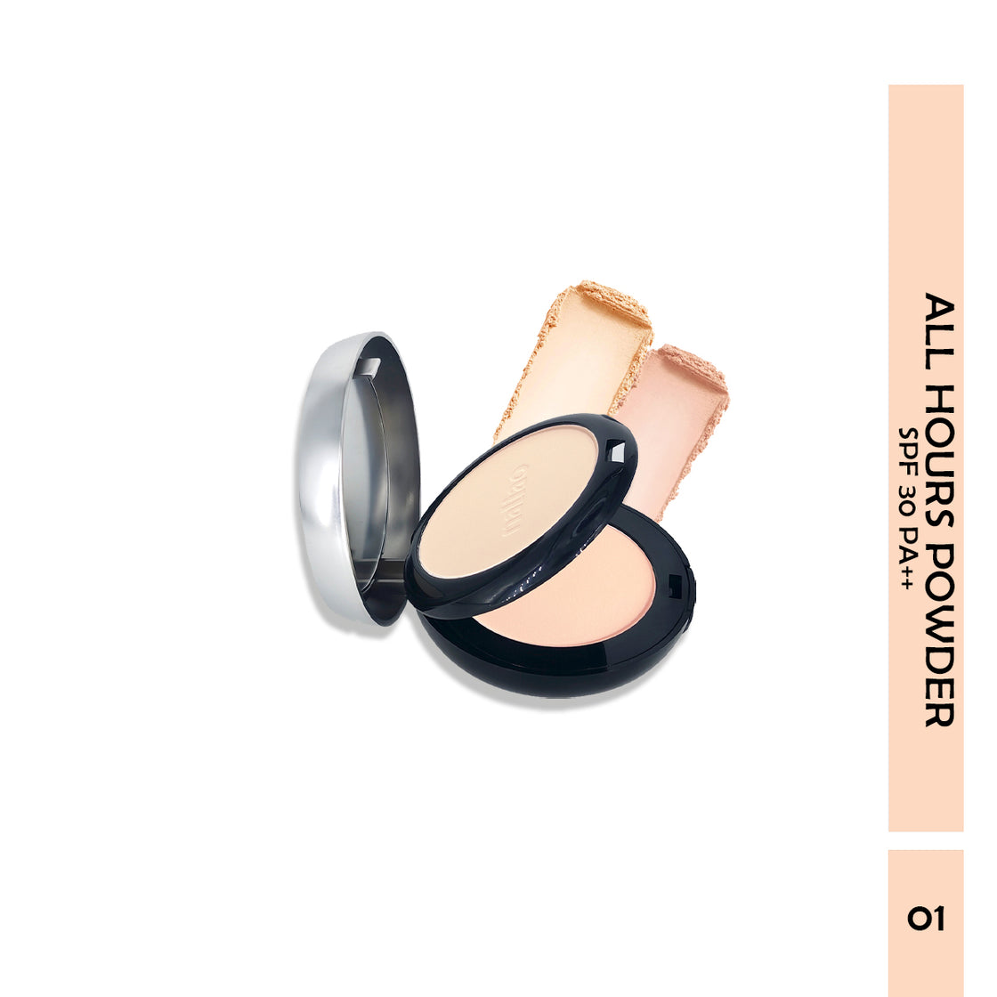 Maliao All Hours Compact Powder - Full Coverage, Waterproof, Oil Control, SPF 30 PA++, All Skin Types