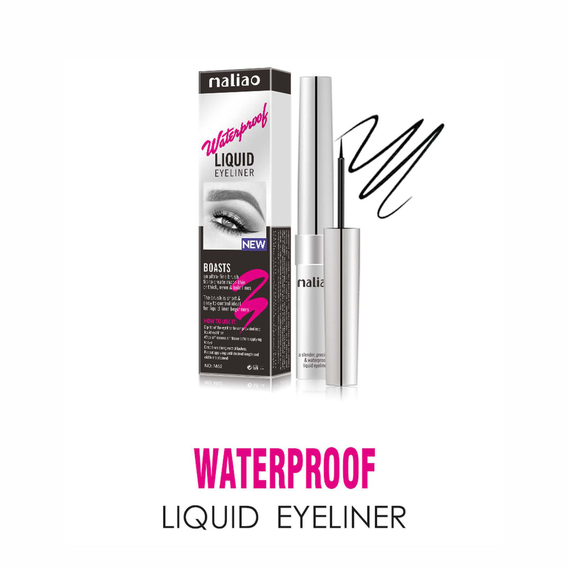 MALIAO Long Lasting No-Smudging Waterproof Liquid Eyeliner - All-Day Precision Eye