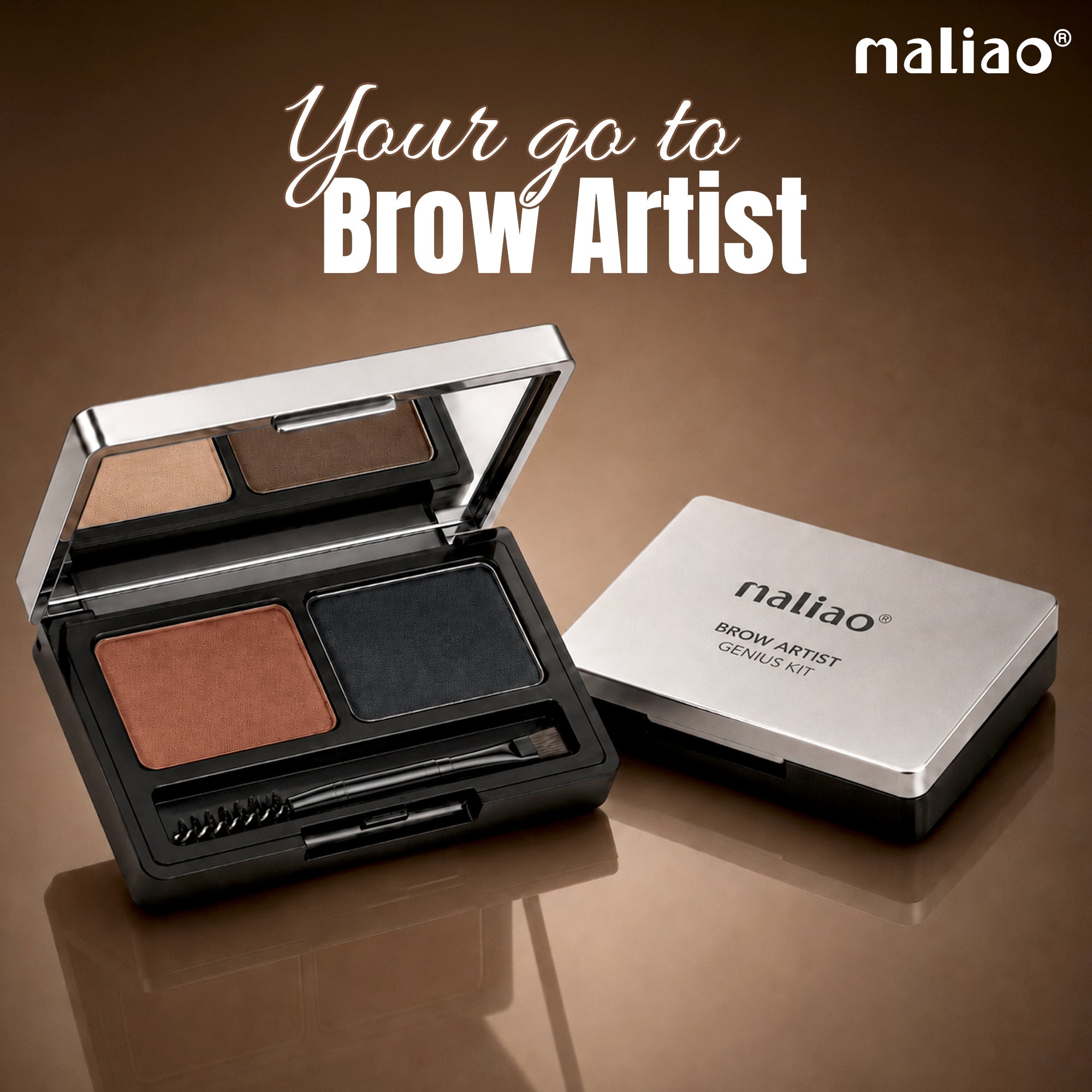 Maliao Brow Artist Genius Kit - Pigmented Wax for Perfect Eyebrows with 12-Hour Hold Eye