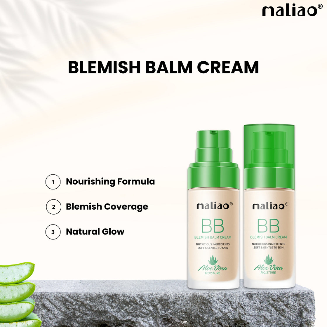 Maliao Aloe Vera BB Blemish Balm Foundation - Moisture, Nourish, and Perfect Maliao Professional Makeup