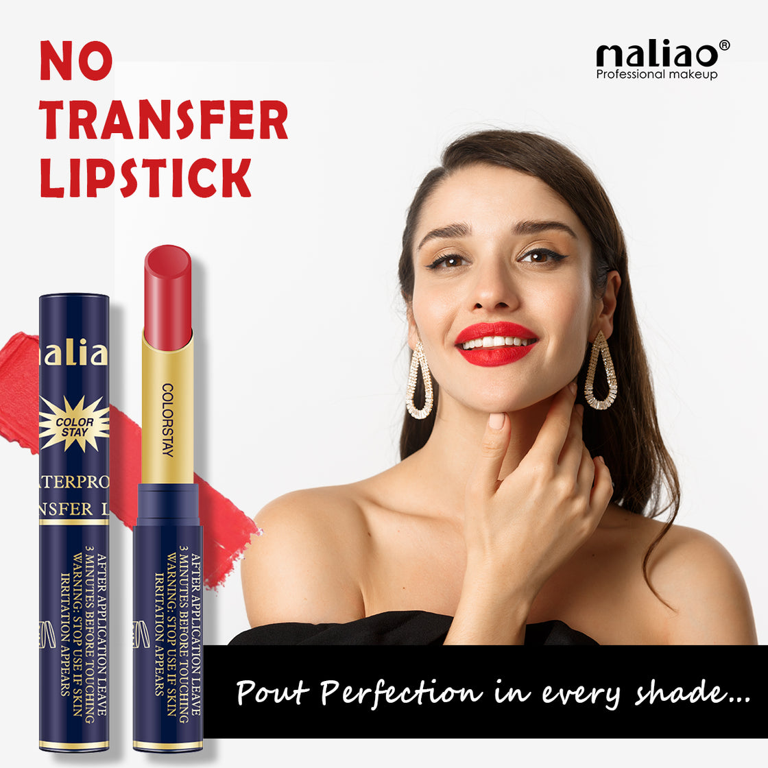 Maliao Colorstay Waterproof No-Transfer Lipstick - Maliao Makeup