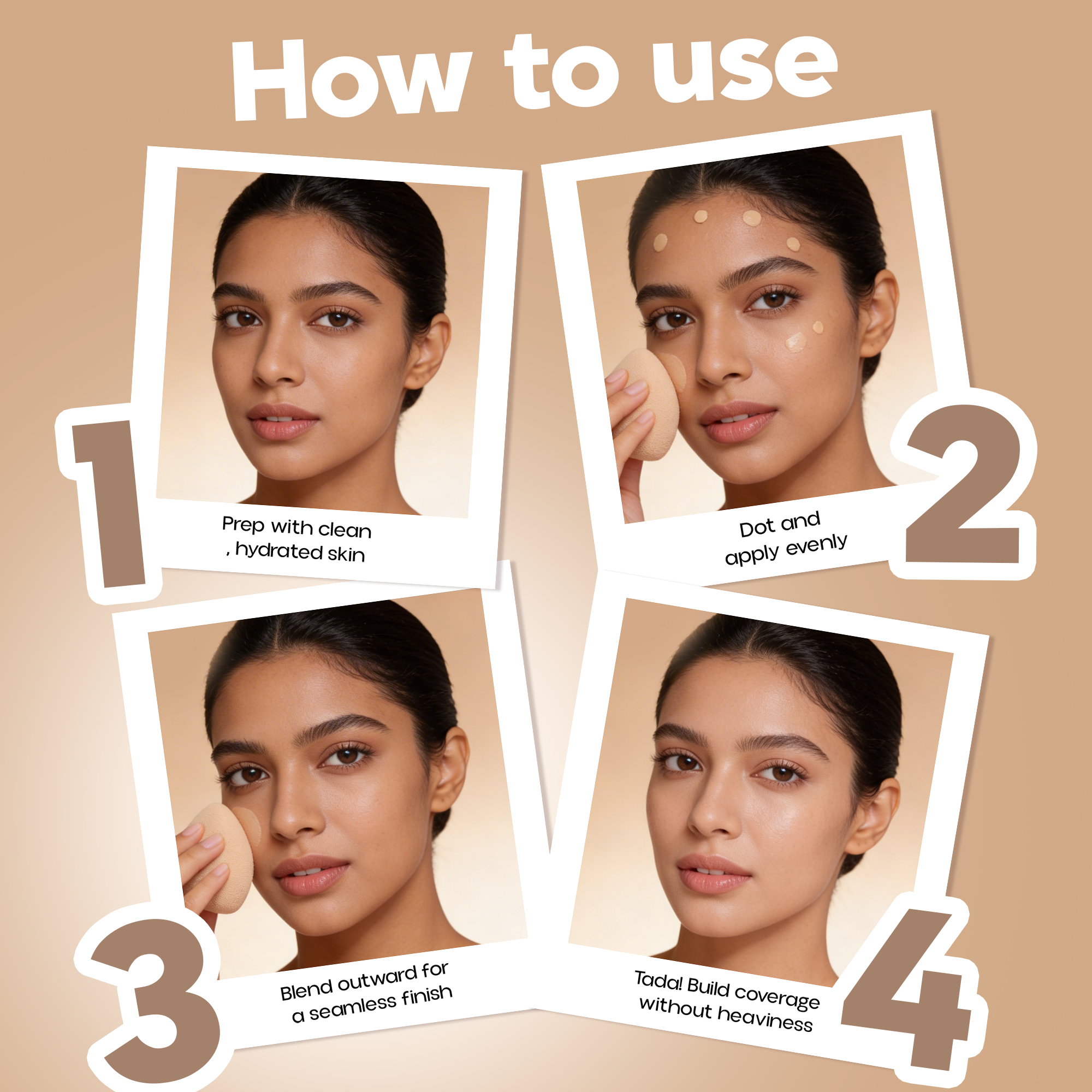 Maliao High Coverage Waterproof Base Foundation - Flawless All-Day Wear Face
