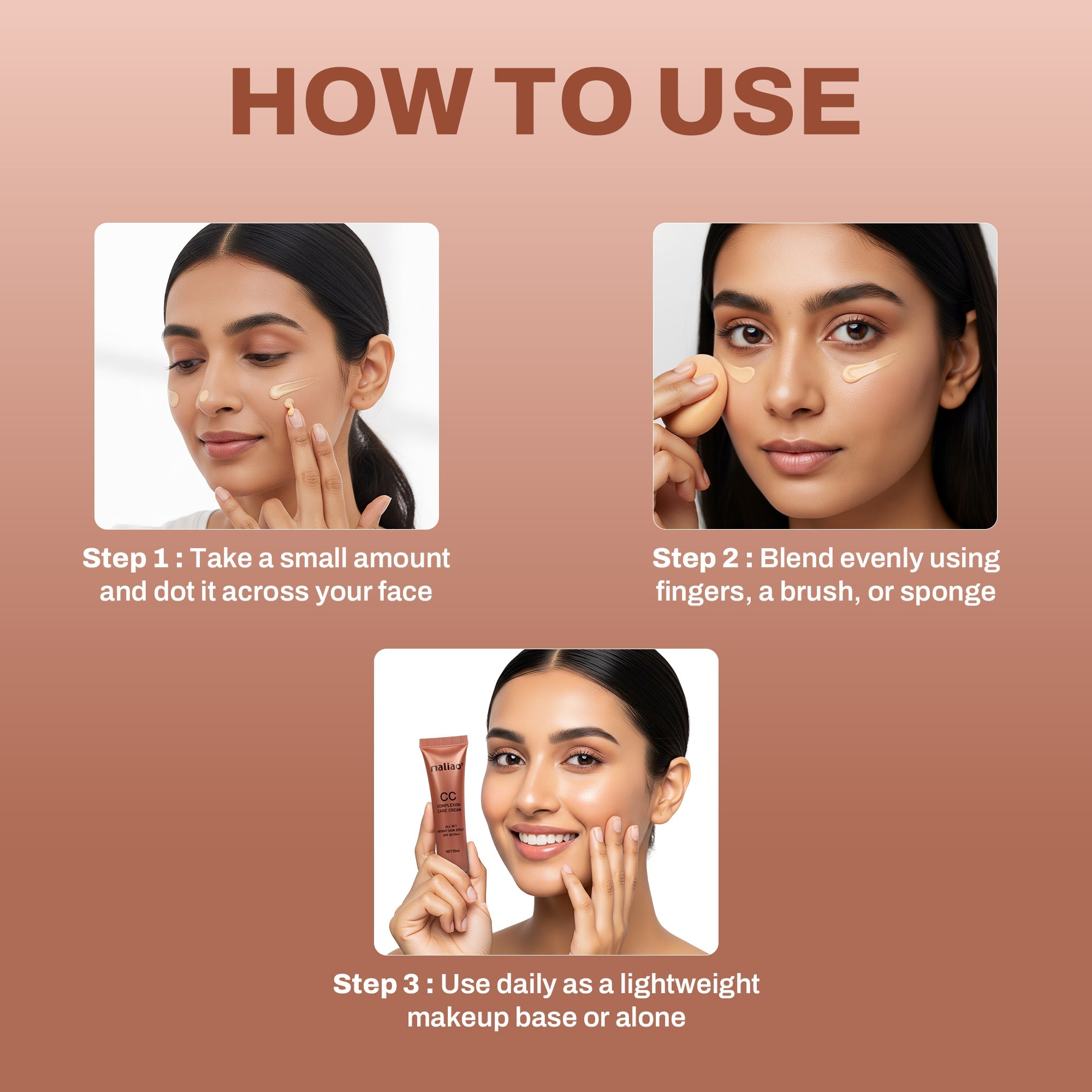 Maliao CC Complexion Care Cream: Radiant and Balanced Skin Tone Face