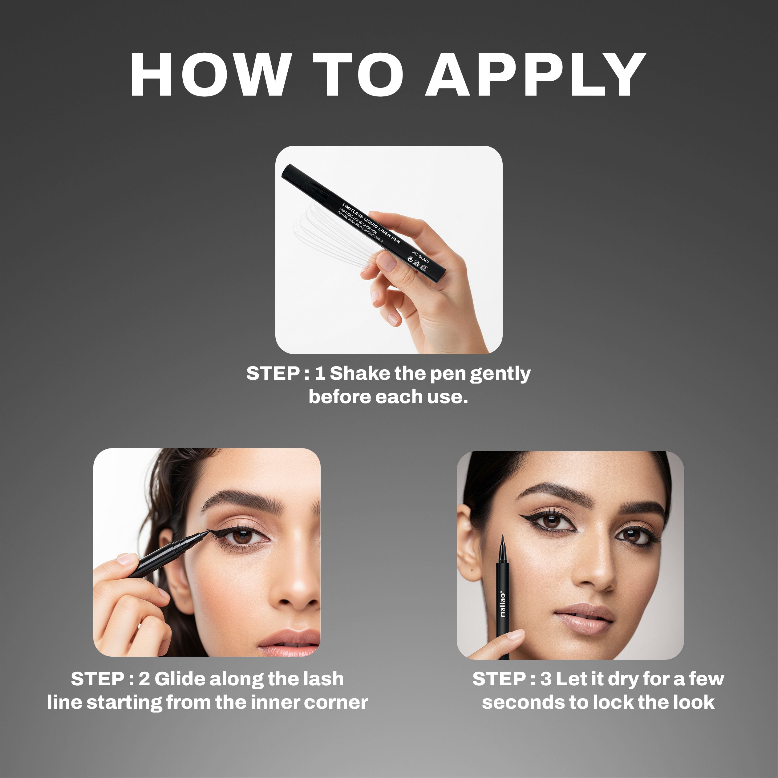 Maliao Limitless Liquid Eyeliner Pen – Jet Black Eye