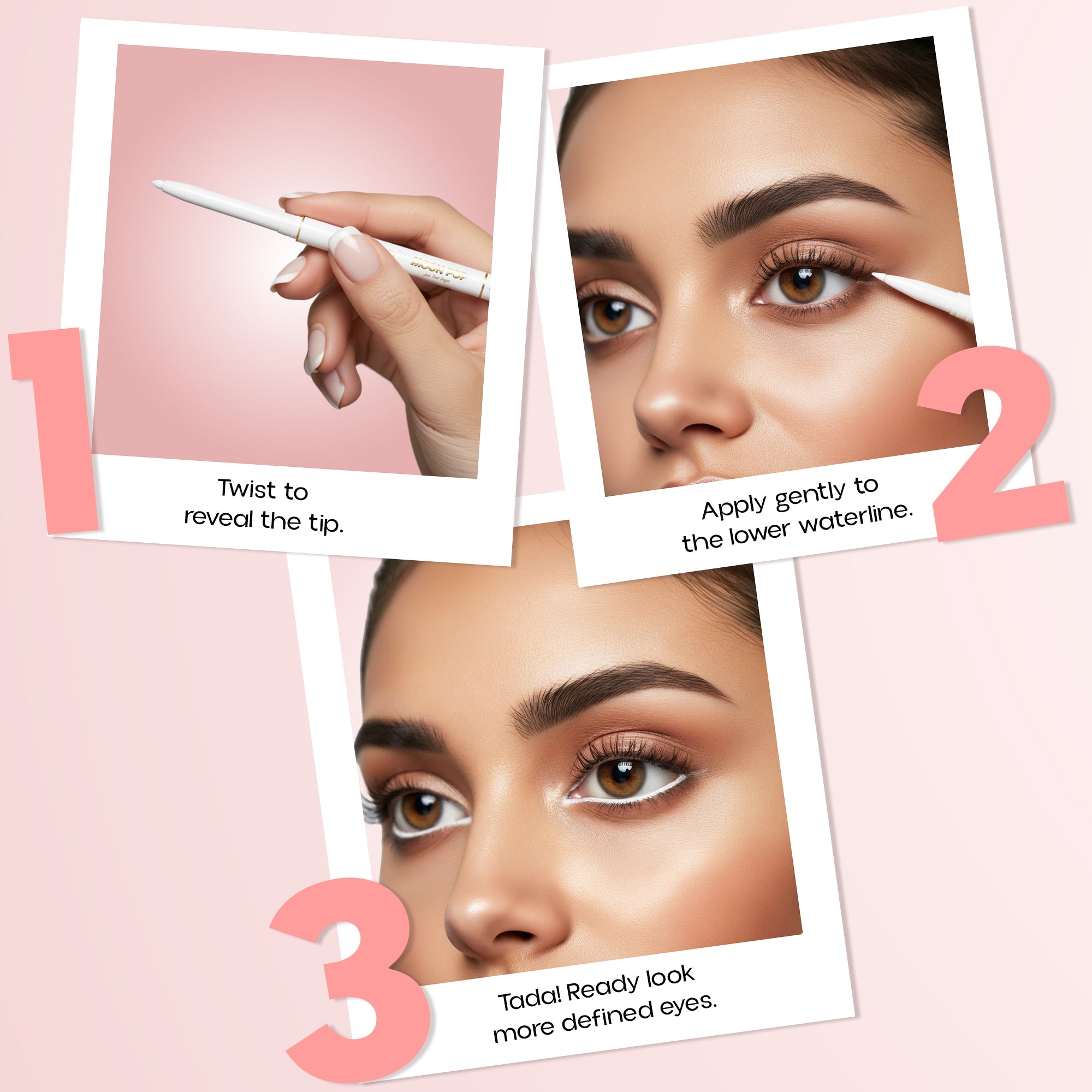 Maliao Love Me Waterproof White Kohl Kajal Pencil Eye
