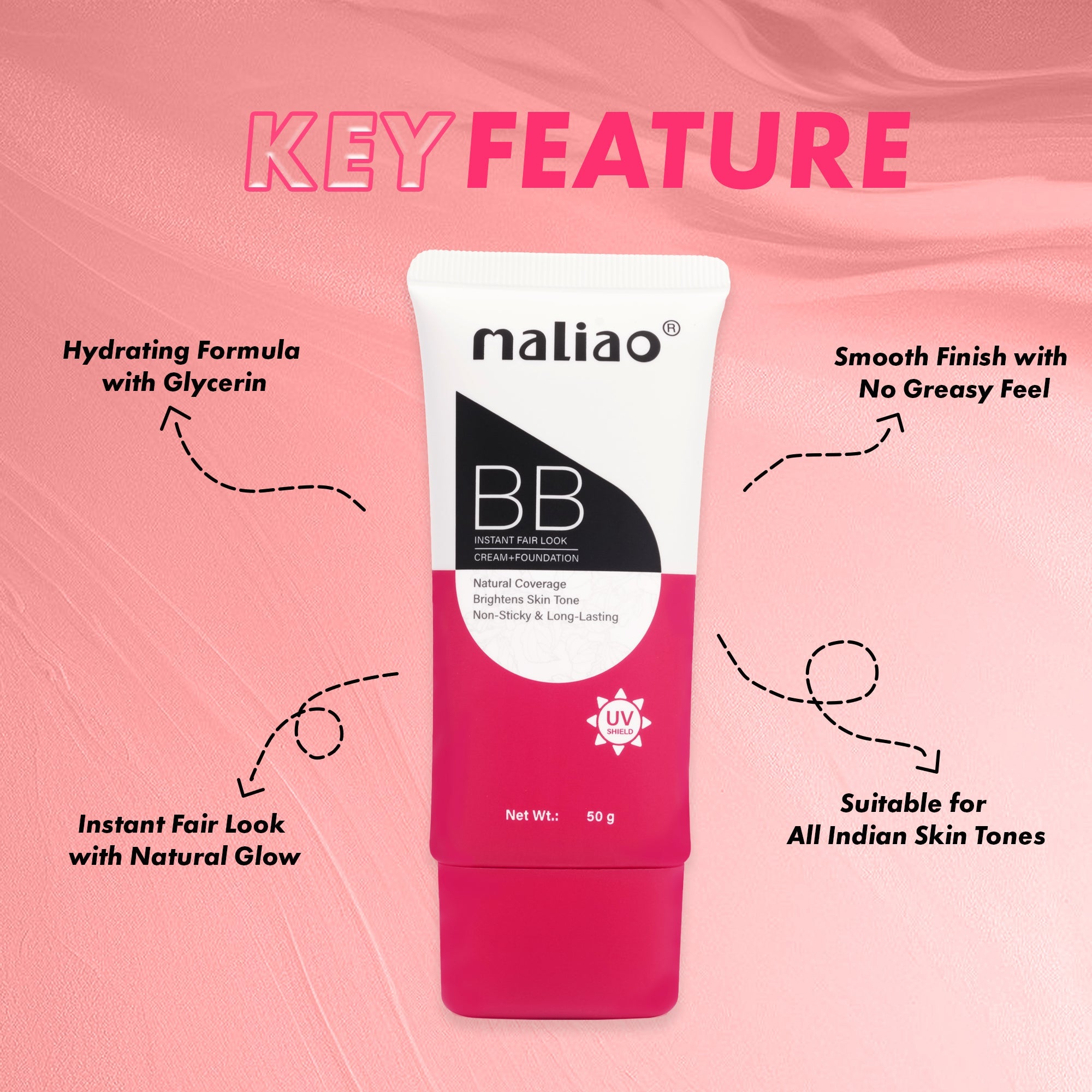 Maliao BB Foundation + Fairness Cream Face