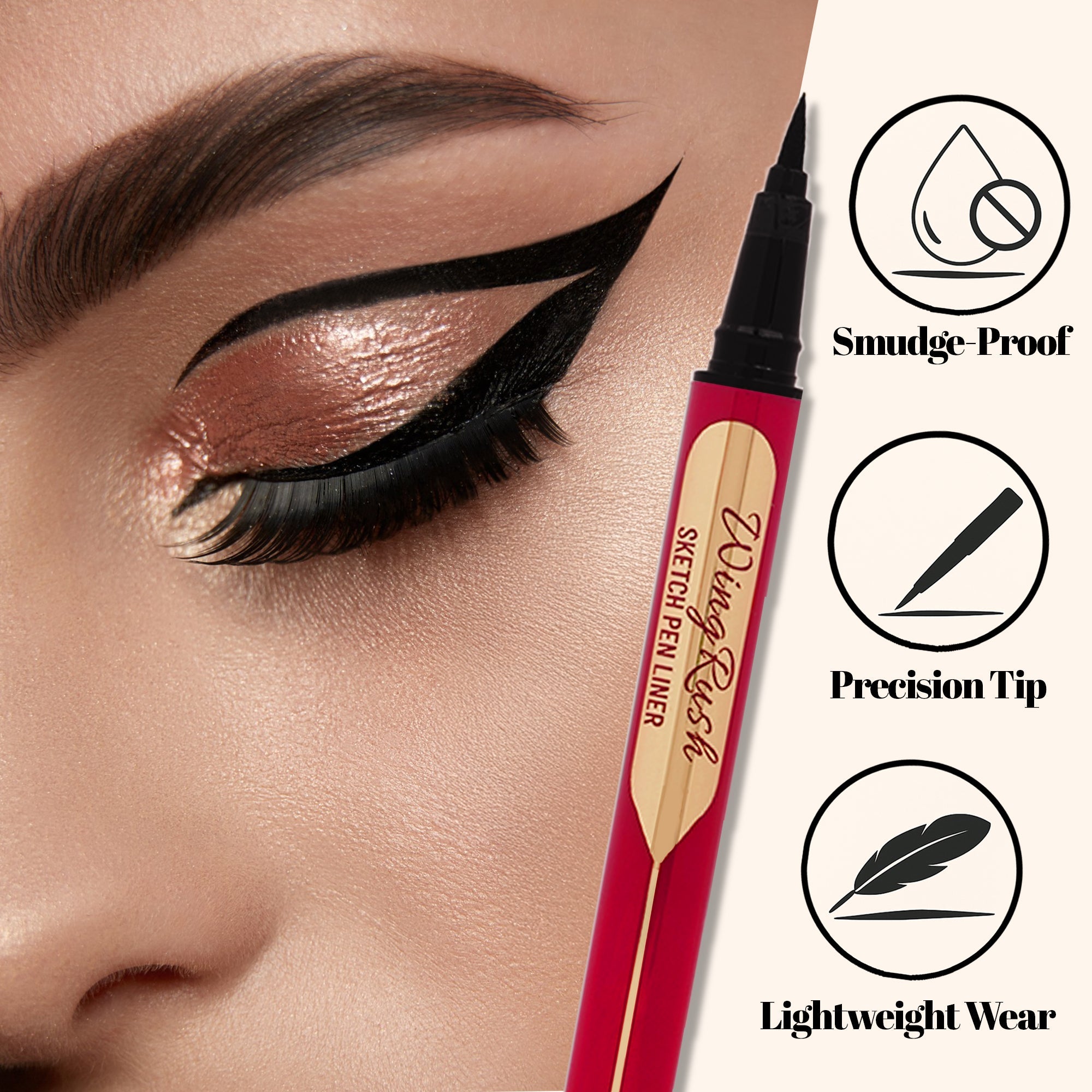 Maliao Hyper Impact Eyeliner - Bold, Intense Eyes, Long-Lasting & Waterproof Eye