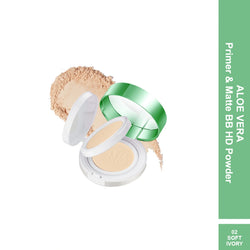 Maliao Primer & Matte BB HD Powder - Aloe Vera Infused for Flawless Matte Finish