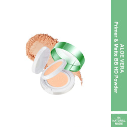 Maliao Primer & Matte BB HD Powder - Aloe Vera Infused for Flawless Matte Finish