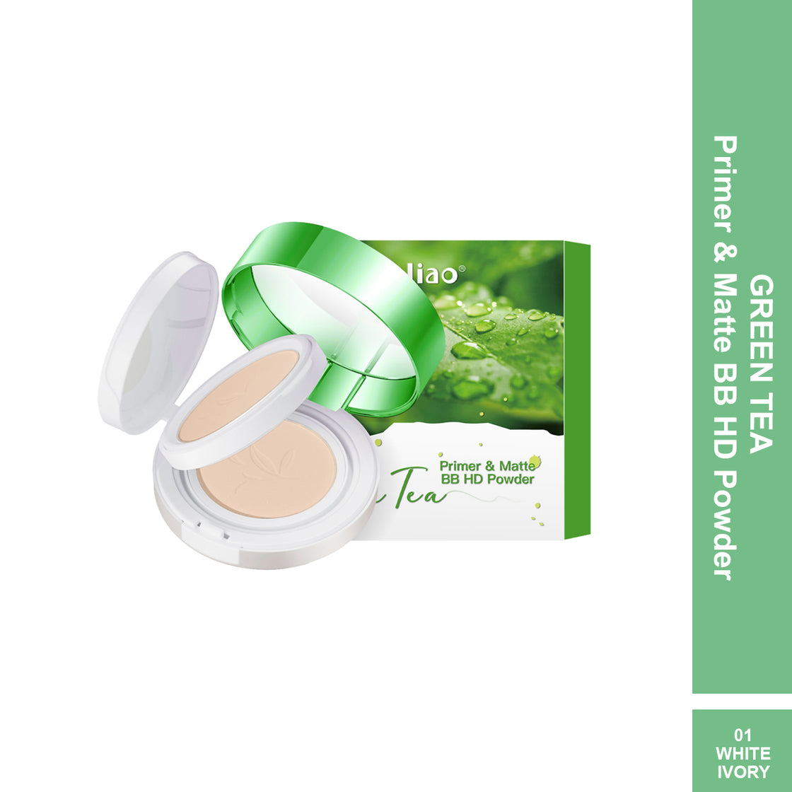 Maliao Primer & Matte BB HD Powder with Green Tea Extract - Smooth & Flawless Finish - Maliao Makeup