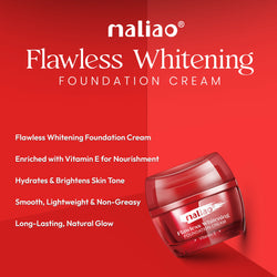 Maliao Flawless Whitening Foundation Cream with Vitamin E - Smooth Radiant Skin