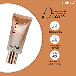 Maliao Pearl Illuminator Makeup Base - Bright Pearl Color for Instant Skin Brightening, Long-Lasting Primerq Face
