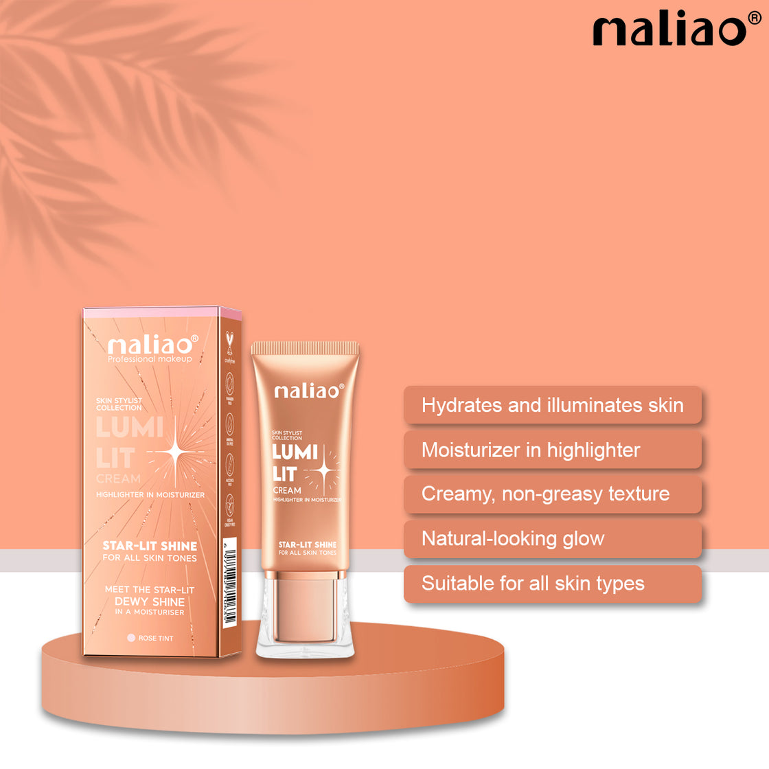 Maliao Lumi Lit Cream Highlighter and Moisturizer - Star Lit Shine for Radiant Glow - Maliao Makeup