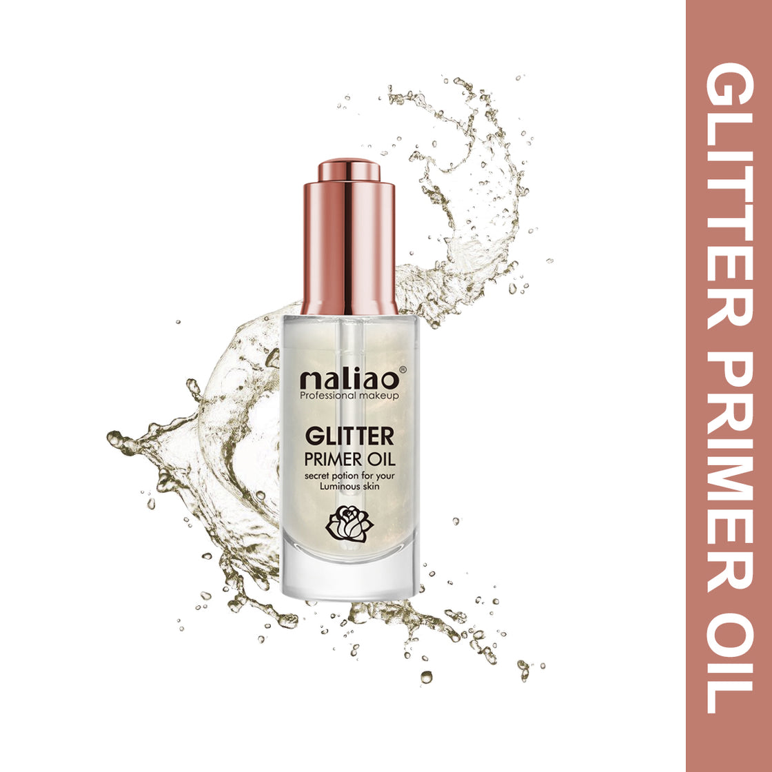 Maliao Glitter Primer Oil - Secret Potion for Radiant, Luminous Skin Face