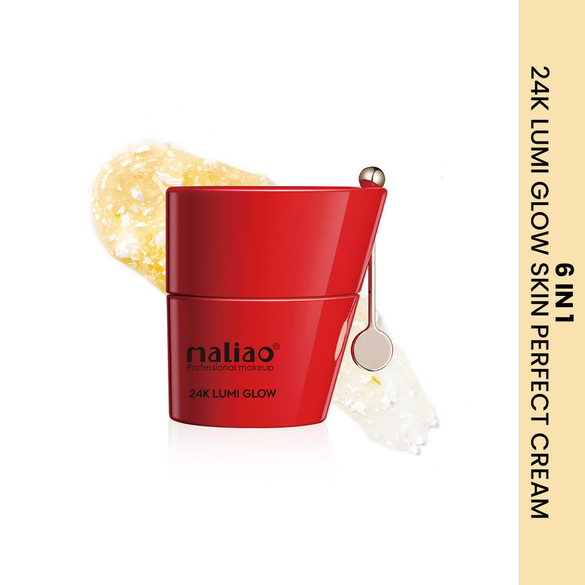 Maliao 24K Lumi Glow Skin Perfect Cream – Whitening, Spot Lightening, Anti-Wrinkle, Brightening and Deeply Nourishing – 6-in-1 Formula