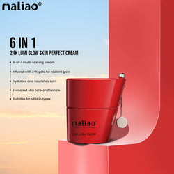 Maliao 24K Lumi Glow Skin Perfect Cream – Whitening, Spot Lightening, Anti-Wrinkle, Brightening and Deeply Nourishing – 6-in-1 Formula