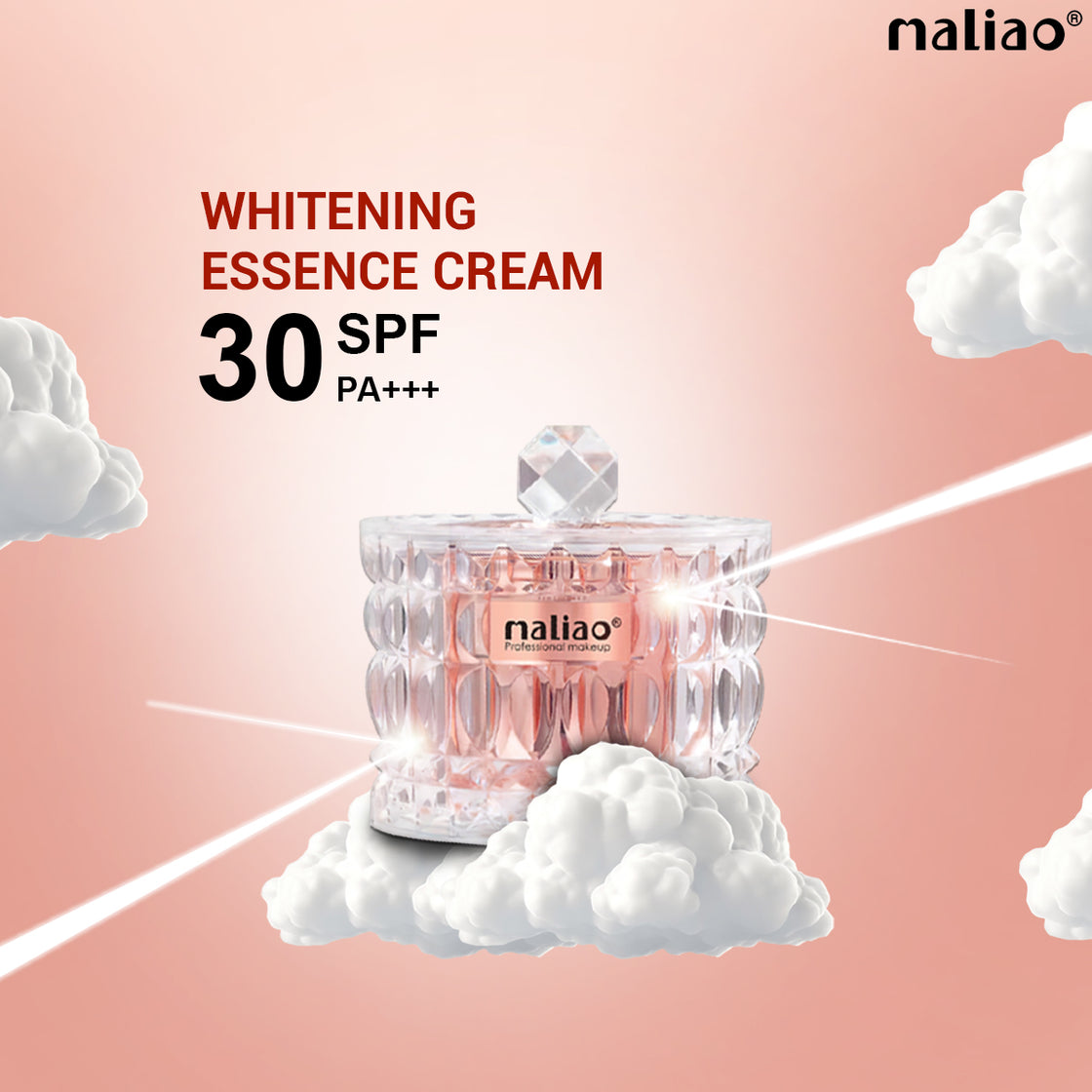 Maliao Whitening Essence Cream - Hyaluronic Acid & SPF 30 PA+++ for Radiant Skin Face