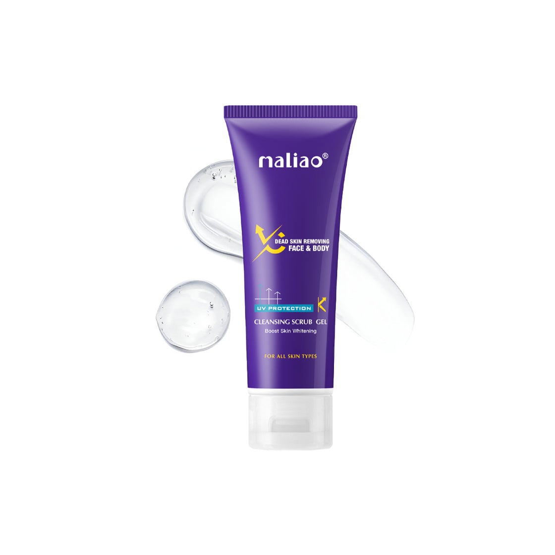 Maliao Cleansing Scrub Gel with UV Protection - Brightening and Skin Whitening Boost Face