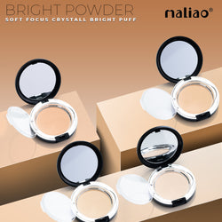 MALIAO Bright Powder Soft Focus Crystal Bright Puff Cake - Illuminate Your Beauty with a Crystal Finish Face