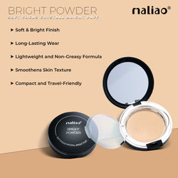 MALIAO Bright Powder Soft Focus Crystal Bright Puff Cake - Illuminate Your Beauty with a Crystal Finish Face