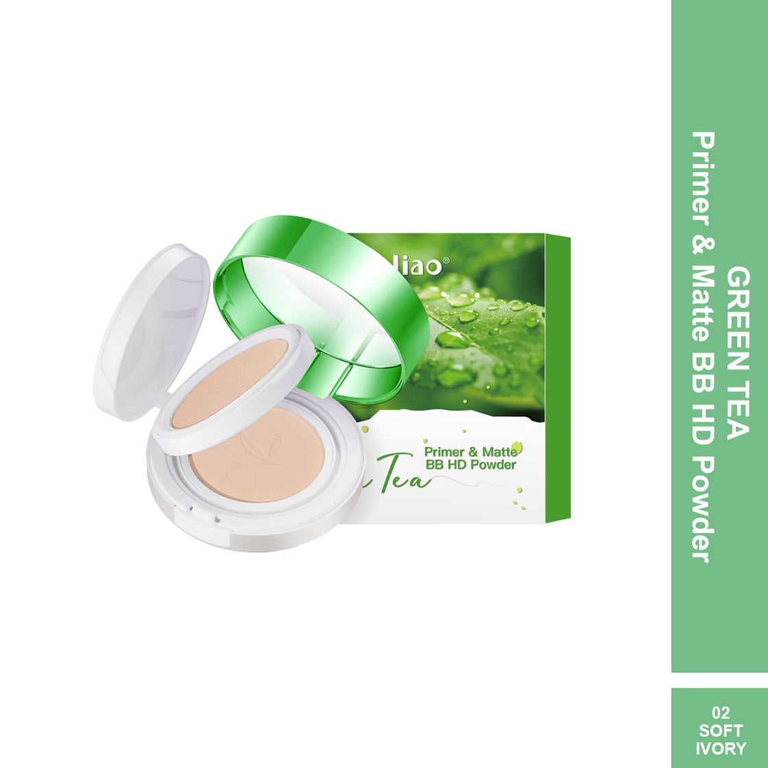 Maliao Primer & Matte BB HD Powder with Green Tea Extract - Smooth & Flawless Finish - Maliao Makeup