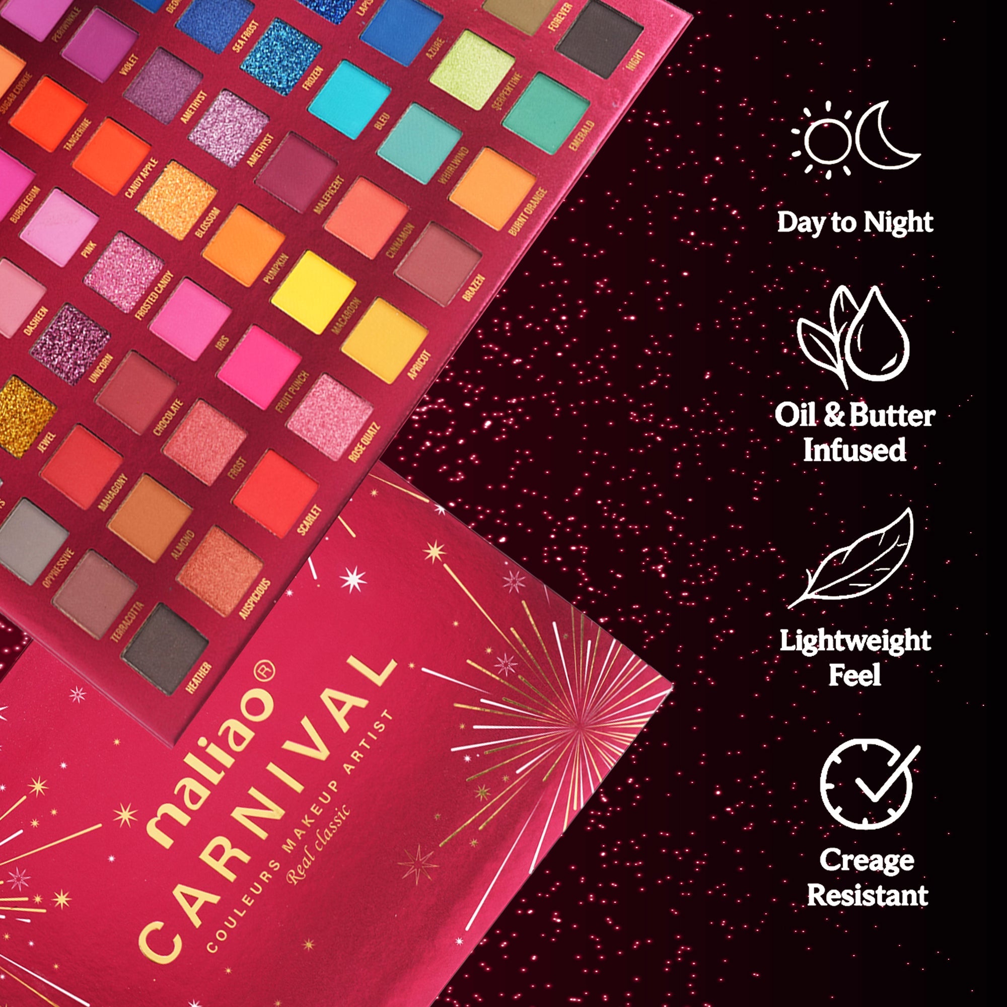Maliao Carnival Couleurs Makeup Artist Palette - 63 Colors for Endless Creativity Eye