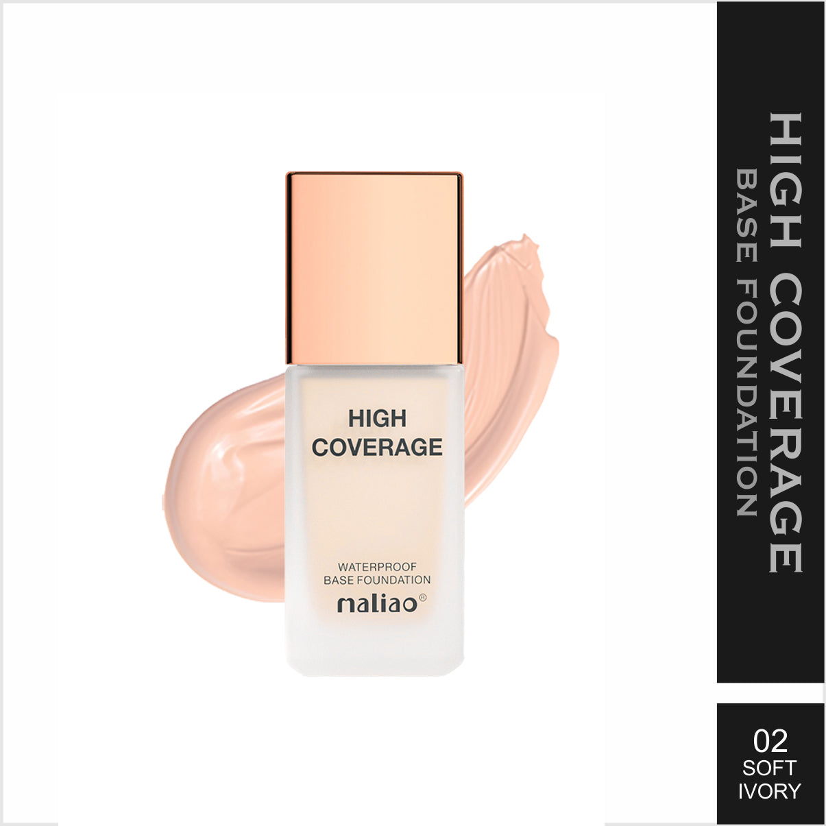 Maliao High Coverage Waterproof Base Foundation - Flawless All-Day Glam | Long-Lasting, Full Coverage Makeup Face