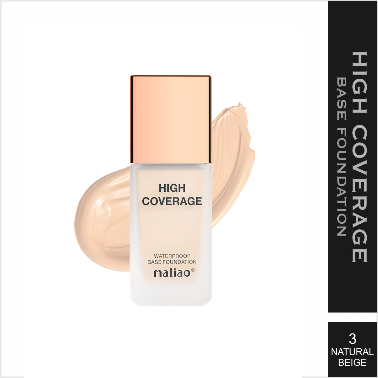 Maliao High Coverage Waterproof Base Foundation - Flawless All-Day Glam | Long-Lasting, Full Coverage Makeup Face
