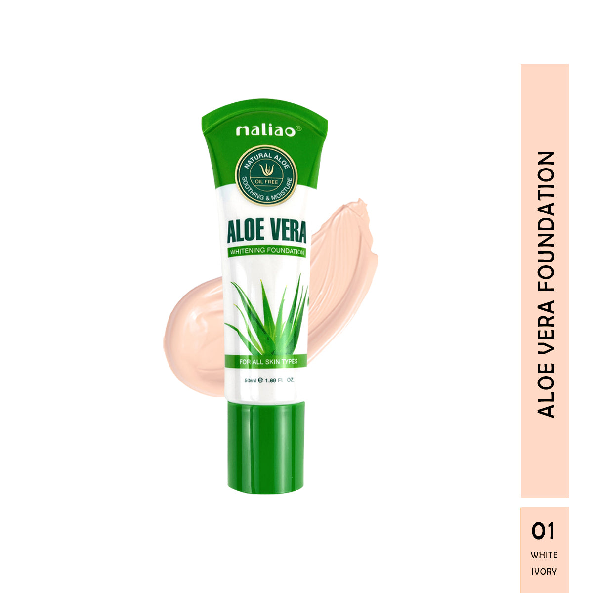 Maliao ALOE VERA WHITENING Foundation - Radiant and Nourishing Coverage Face