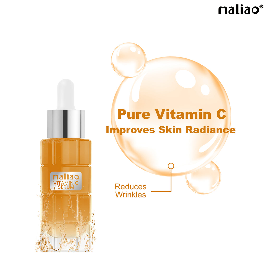 Maliao Vitamin C Serum - Enhance Radiance, Reduce Wrinkles - Maliao Makeup