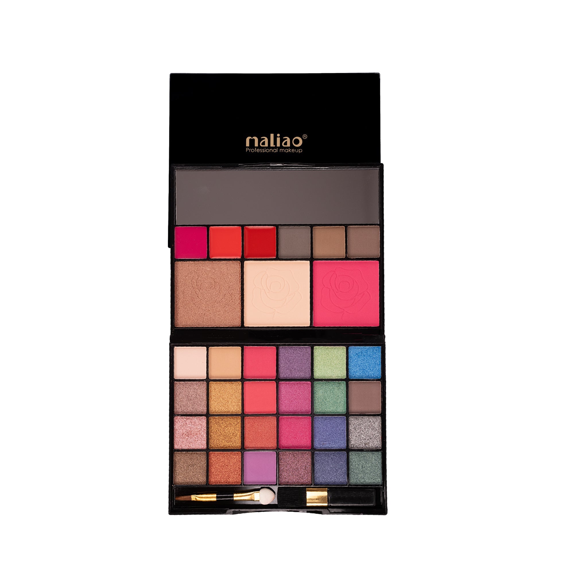 Maliao Ultimate Makeup Palette - 24 Eyeshadows, Blush, Highlighter, Lip Glosses, Eyebrow Powders, Contour Powder Face