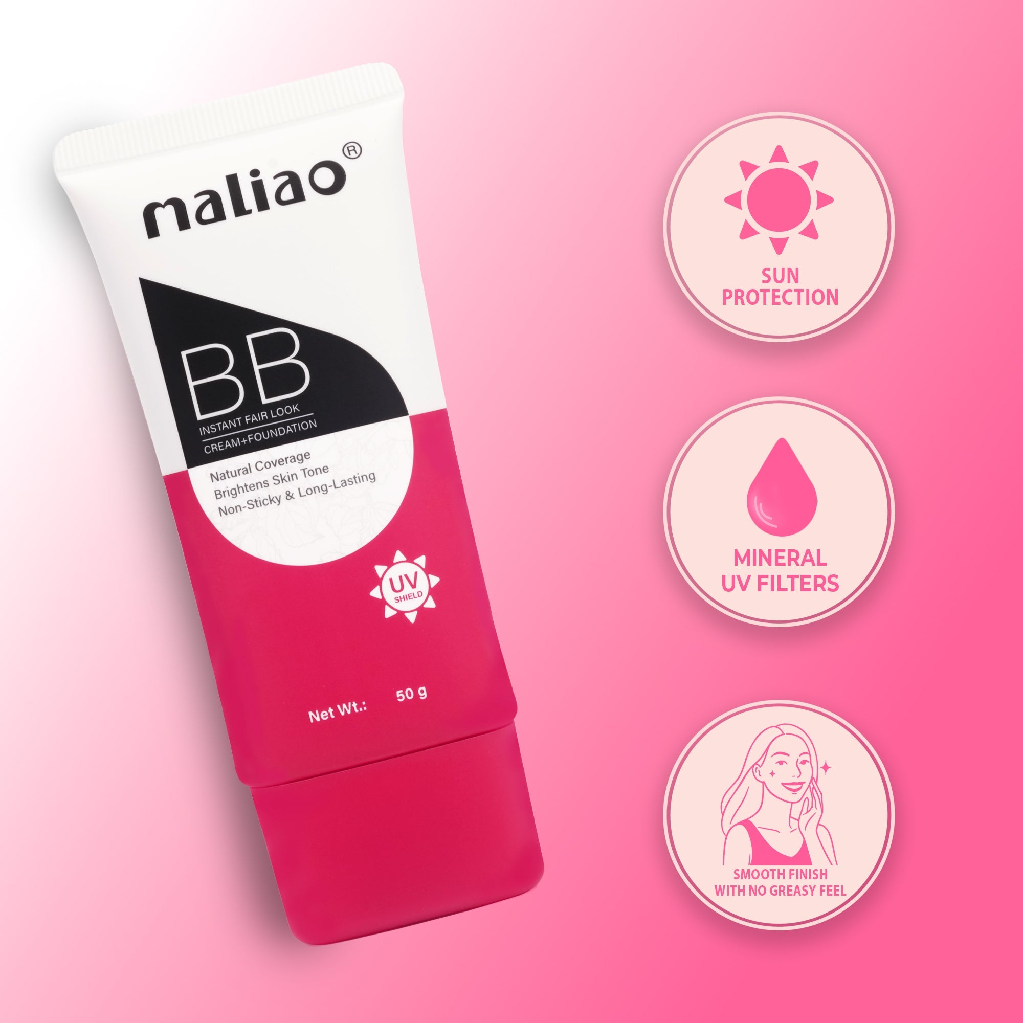 Maliao BB Foundation + Fairness Cream Face
