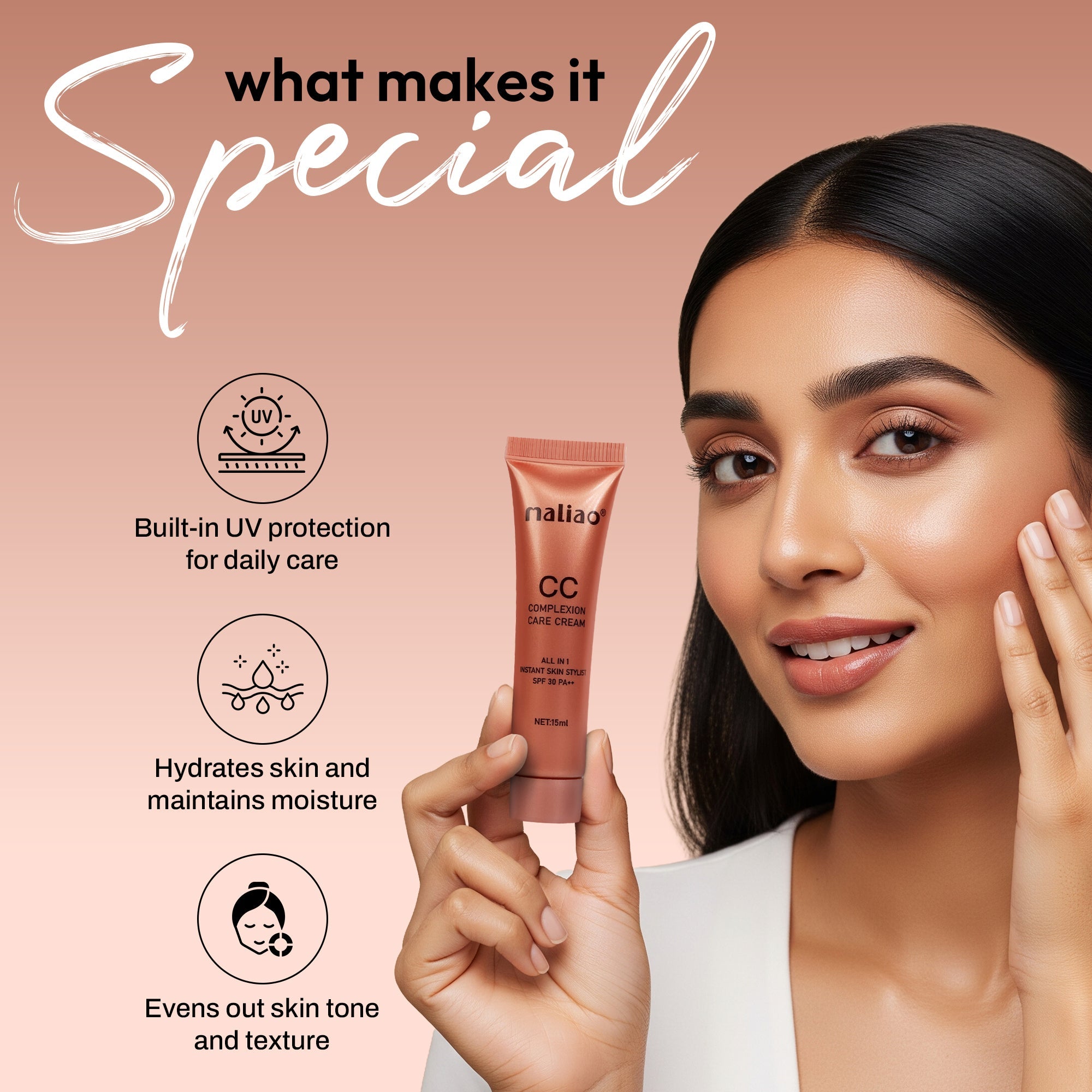 Maliao CC Complexion Care Cream: Radiant and Balanced Skin Tone Face