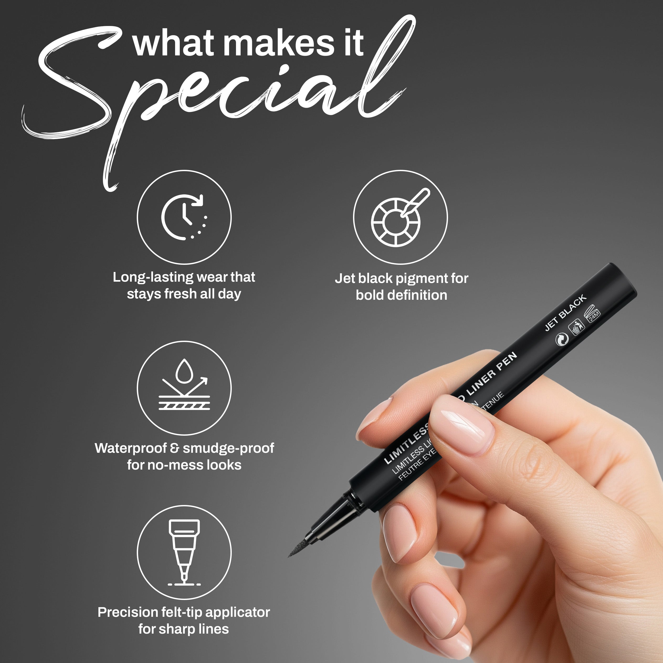 Maliao Limitless Liquid Eyeliner Pen – Jet Black Eye