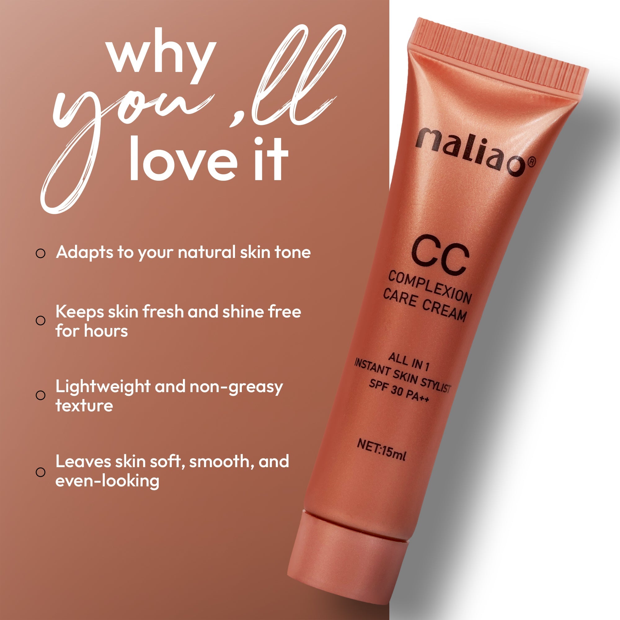 Maliao CC Complexion Care Cream: Radiant and Balanced Skin Tone Face